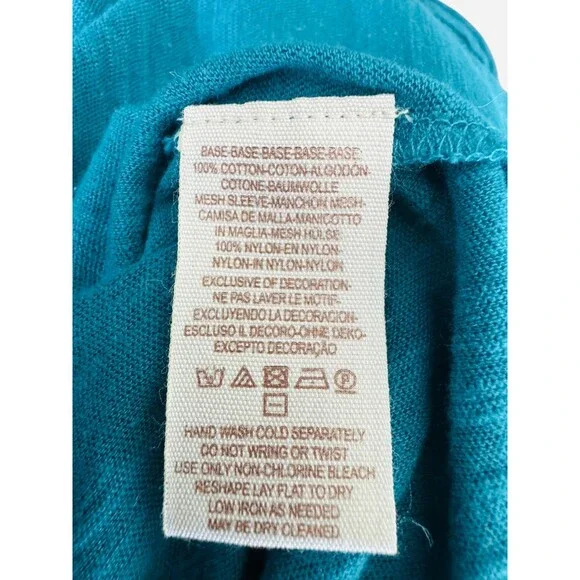 Free People Wm M Take Me Away Twofer Blue Embroidered Lace Long Sleeve NEW W/TAG - Picture 3 of 8